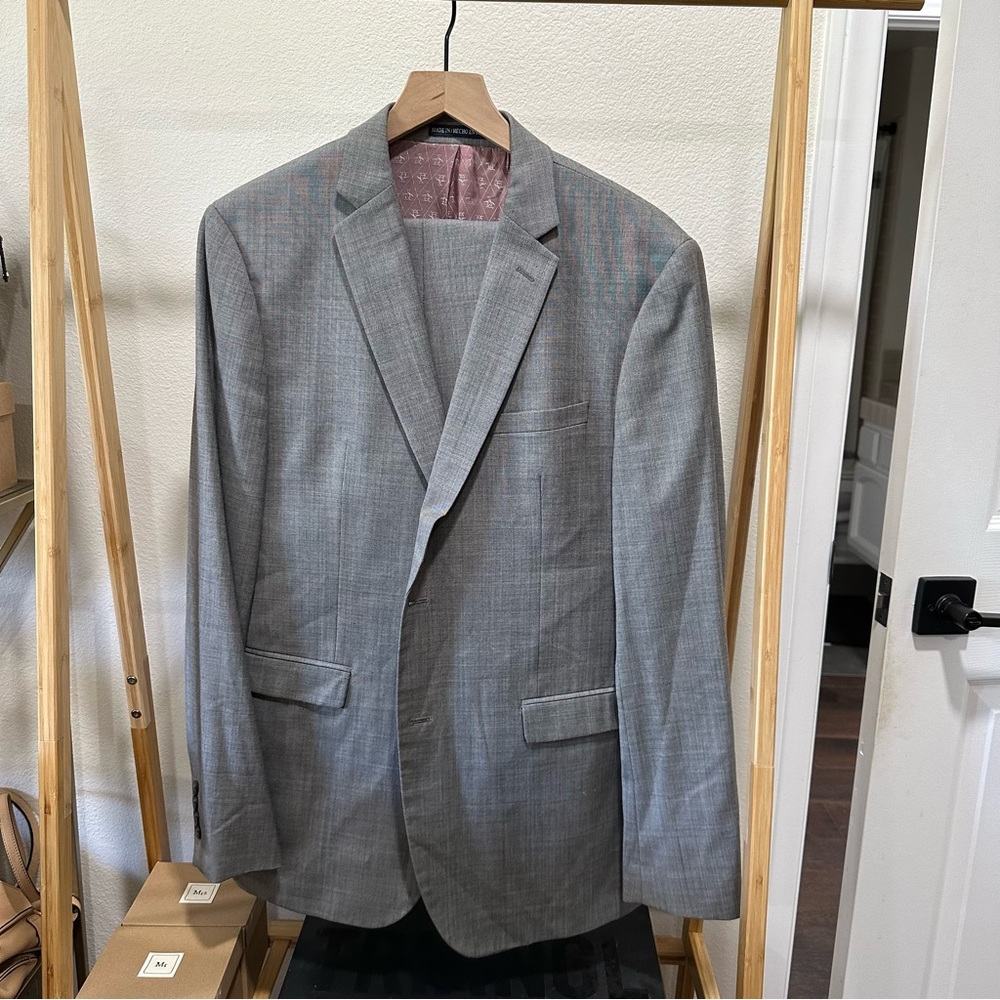 Penguin gray suit set 44L men’s stretch wool
